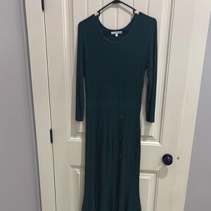 Elegant Green Long Sleeve Dress